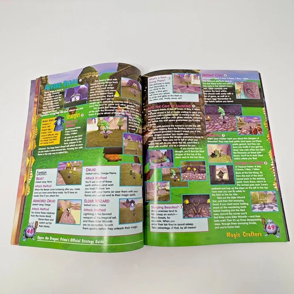 Spyro the Dragon Prima Official Strategy Guide 1st Edition 1998 PlayStation PS1